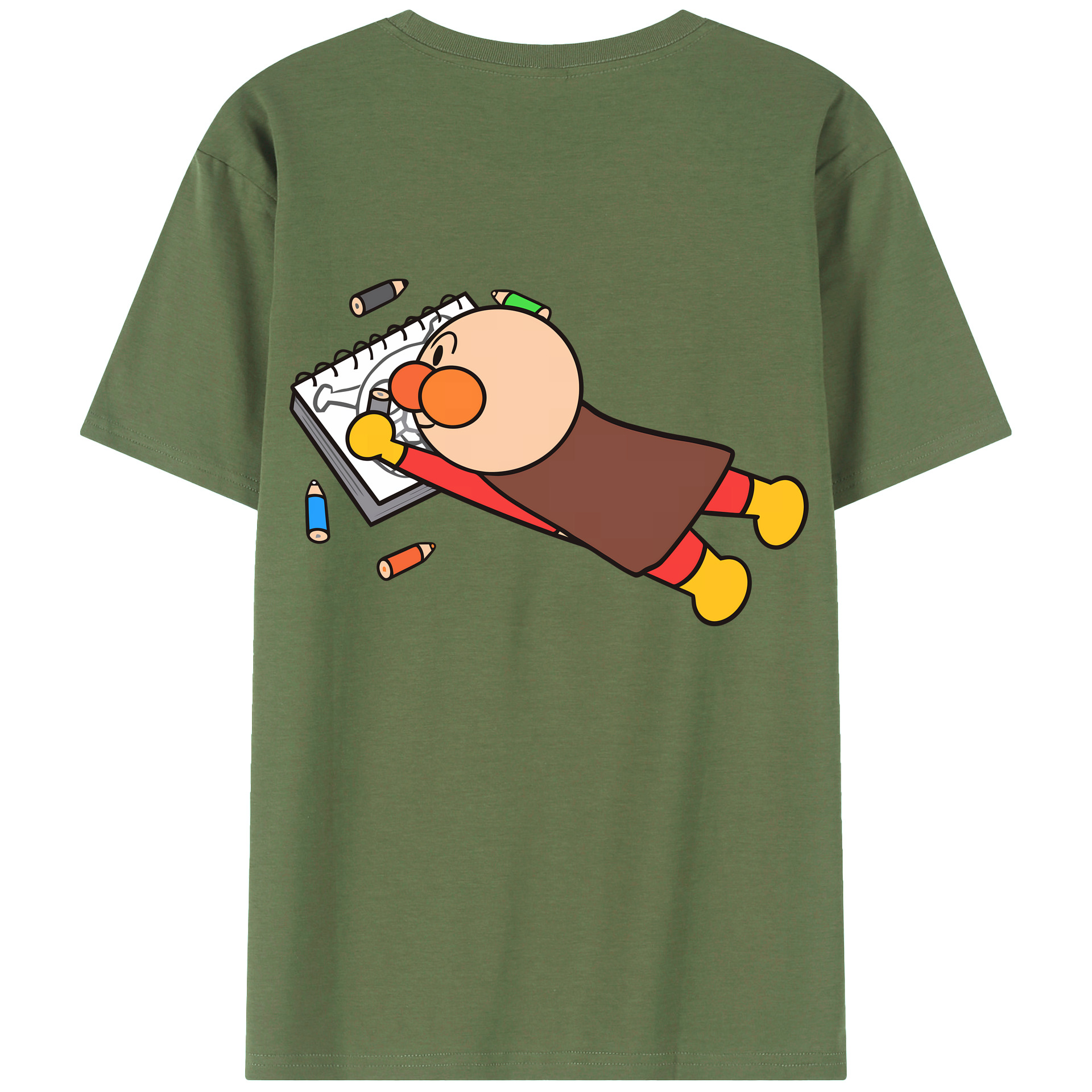 （画像用） アンパンマン Anpanman 綿100％ メンズ半袖Tシャツ（バックプリント） 通気性